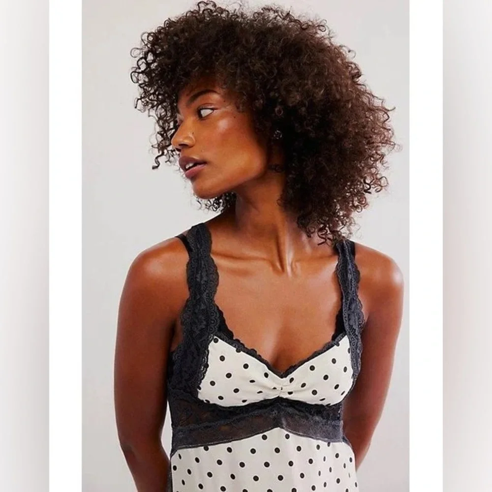 FREE PEOPLE | ✨NEW✨ Just Dreamy Maxi Slip in Ivory Combo-Dreamy Dot
